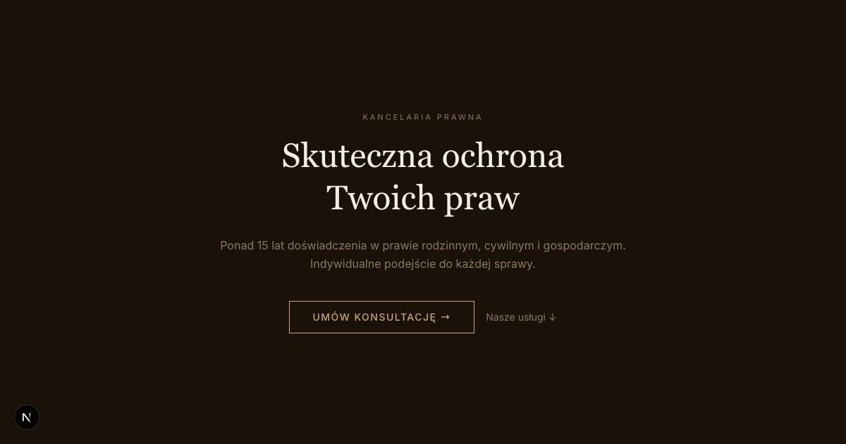 Podgląd strony Kancelaria Wiśniewska